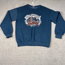 JERZEES Sweatshirt Women s Size Medium San Francisco, California Navy Blue