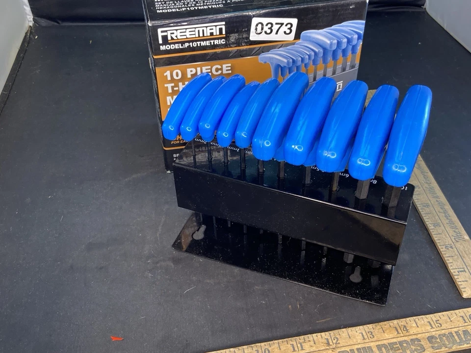 FREEMAN P10TMETRIC 10Piece T-Handle METRIC Hex Wrench Set Allen with Holder - Image 3 of 4