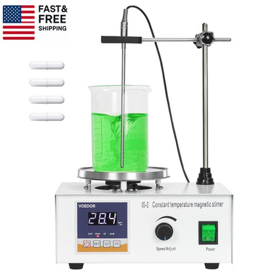 85-2 Digital Display Magnetic Stirrer with 4 Magnetic Stir Bars   Magnetic Stir