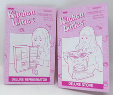 Tyco 1996 Set of 2 Kitchen Littles Deluxe Stove Deluxe Fridge Instruction Sheets