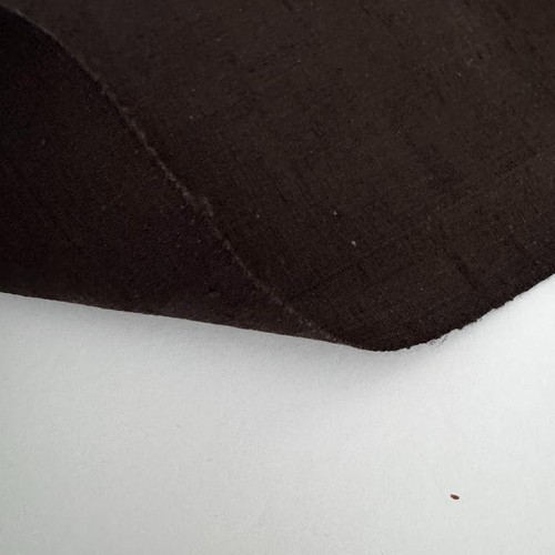 Brown #C 7x52 Vintage Hand Woven Pongee Silk Japanese Kimono Fabric SCH18 - Picture 7 of 7