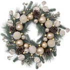 Valery Madelyn 20 Pre-Lit Christmas Wreath for Front Door with Lights, Lighte...