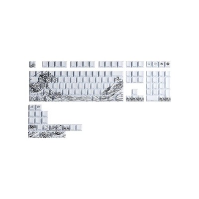 127Key Side Print Keycaps Fynmi Ukiyo e Cherries for Mechanical Keyboards
