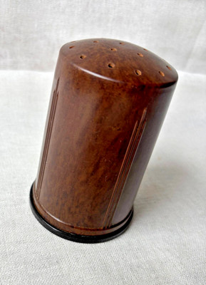 Vintage 1920-1930's Brown Sellex Bakelite Shaker 10cm H. VGC