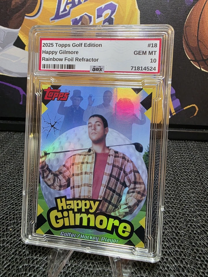2025 Topps Golf Edition "Happy Gilmore" Rainbow Foil Refractor ¡TARJETA PERSONALIZADA! Foto 2 de 3