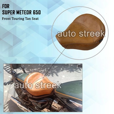For Royal Enfield ''SUPER METEOR 650'' Tan Customized Touring Front Solo Seat