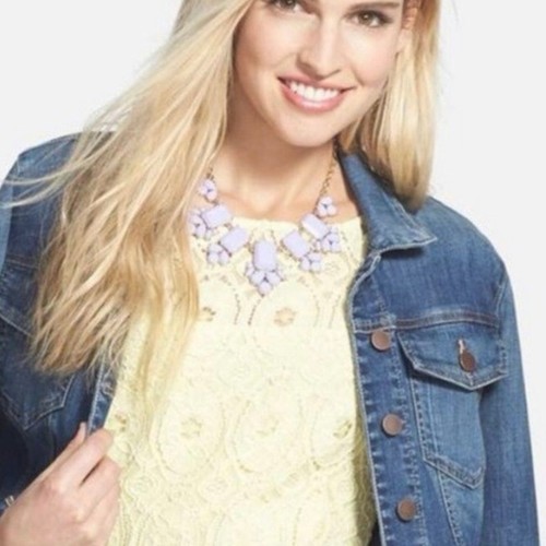 Collana Kate Spade Daylight Jewels Collare Pallido Lilla Lavanda Viola Gemme - Foto 11 di 12