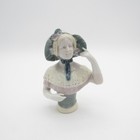 Antique Half Doll Soft Coloring, Hat and Ruffled Dress — photo 1
