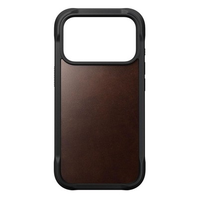 Nomad Rugged Leather Case iPhone 17 Pro Rustic Brown Horween Schutzhülle