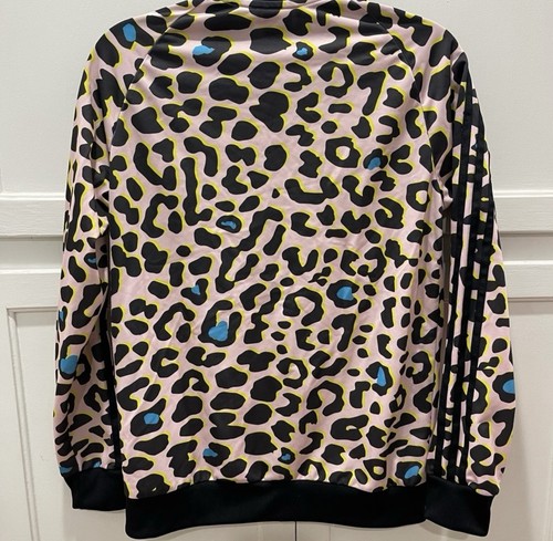ADIDAS ORIGINALS PINK LEOPARD PRINT TRACK JACKET YOUTH SIZE XL - Picture 2 of 7