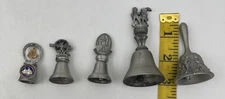 Thimbles & Bells - Pewter -mixed lot of 5- miniature