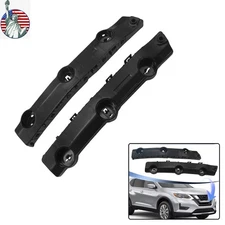 For Nissan Rogue 2014-19 Front Bumper Retainer Mounting Brackets Set Pair Black