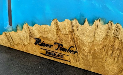 Handmade Wood & Resin Phone Stand Holder – River Timber Designs – Mobile Cell... - Photo 2 sur 20