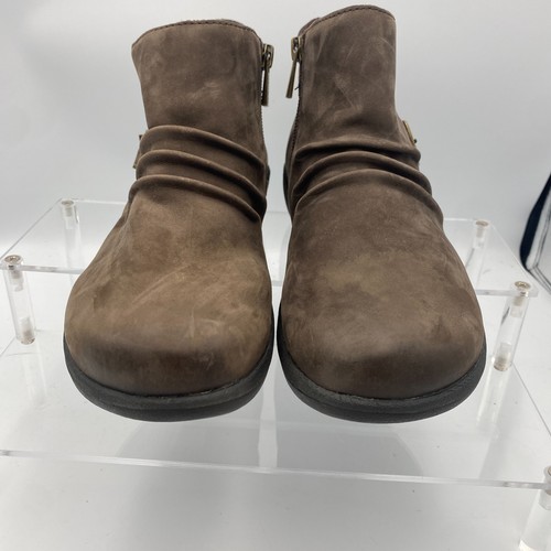 Aetrex Luna DM702WM Damen US 7 Stiefel Dark Earth Leder Seitenreißverschluss Stiefeletten - Bild 9 von 12