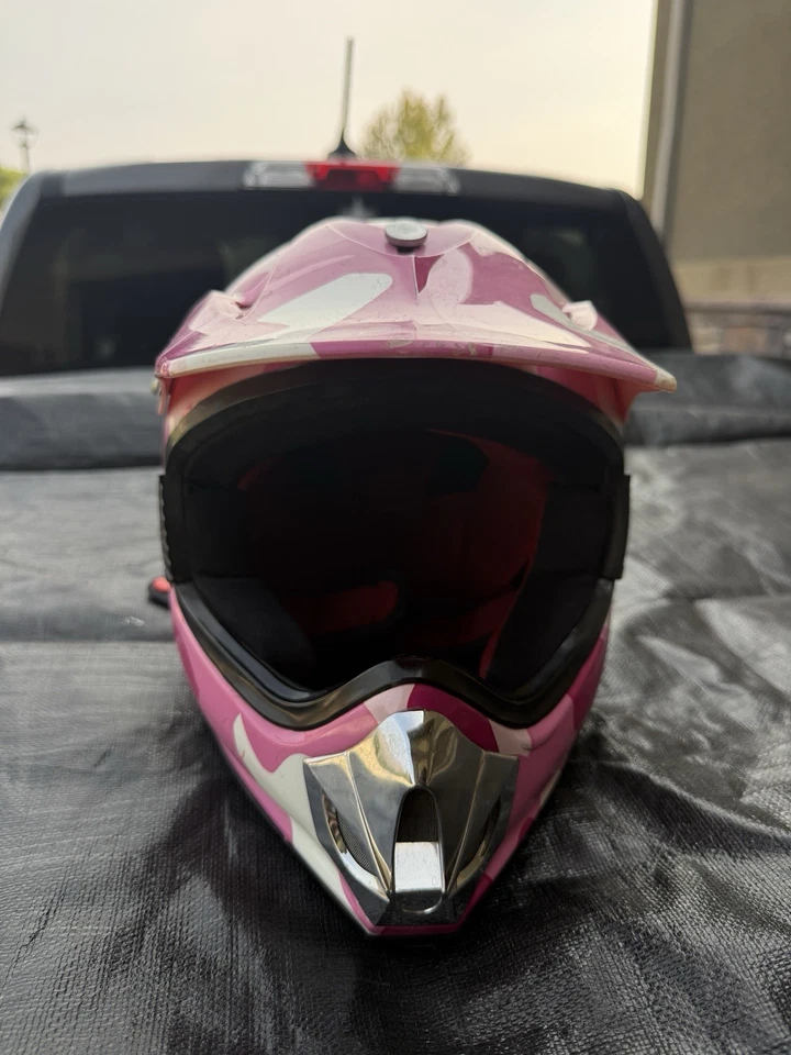 Casco ATV Juvenil DOT Motocicleta Niño Rosa Motocross S/M/L/XL Off-Road Moto de Nieve Foto 2 de 4