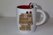 Peanuts Gingerbread House Snoopy / Woodstock 22 oz Ceramic Coffee Mug