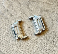 Silver 22mm Quick Fit Connectors for Garmin Watch Adapters Stainless Steel Strap