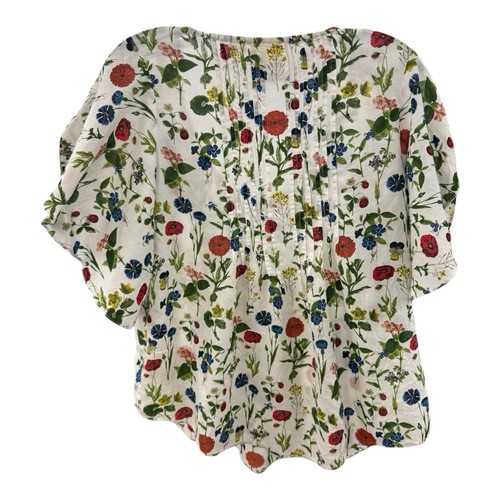 Anthropologie Maeve Maya Flutter Sleeve Floral Blouse Woman’s Size 4 Boho Spring - Picture 2 of 4