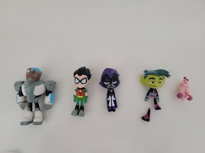 Jazwares DC Teen Titans Go! Mini-Figures Deluxe 5 Piece LOT