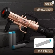 Foam Rocket Launcher Toy for Kids Manual Soft Bullet Blaster Safe Play 2025