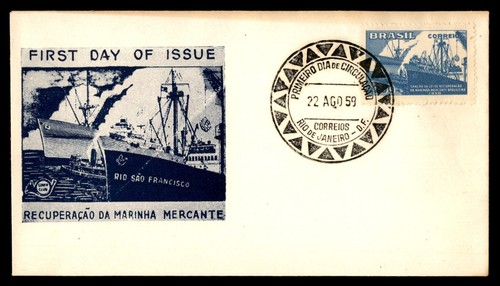 Mayfairstamps Brazil FDC 1959 Boats Recuperacao Marinha Mercante First Day Cover