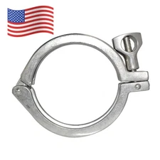 2 inch 2" Sanitary Tri Clamp Clover for 2.5" Ferrule Stainless Steel Fittings