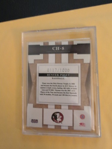2008 DONRUSS SPORTS LEGENDS BUSTER POSEY COLLEGE HEROES 484/1000 #CH-8 GIANTS - Picture 2 of 2