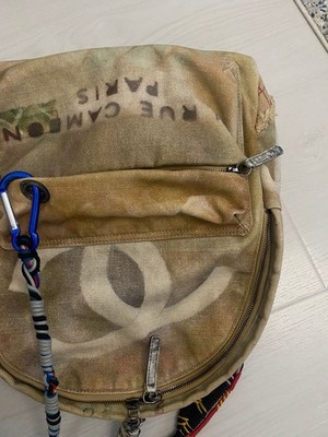 CHANEL Graffiti Canvas Backpack Beige / Limited Edition  display picture 1