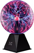 7 Inch Plasma Ball Lamp - Touch and Sound Sensitive Electric Globe With