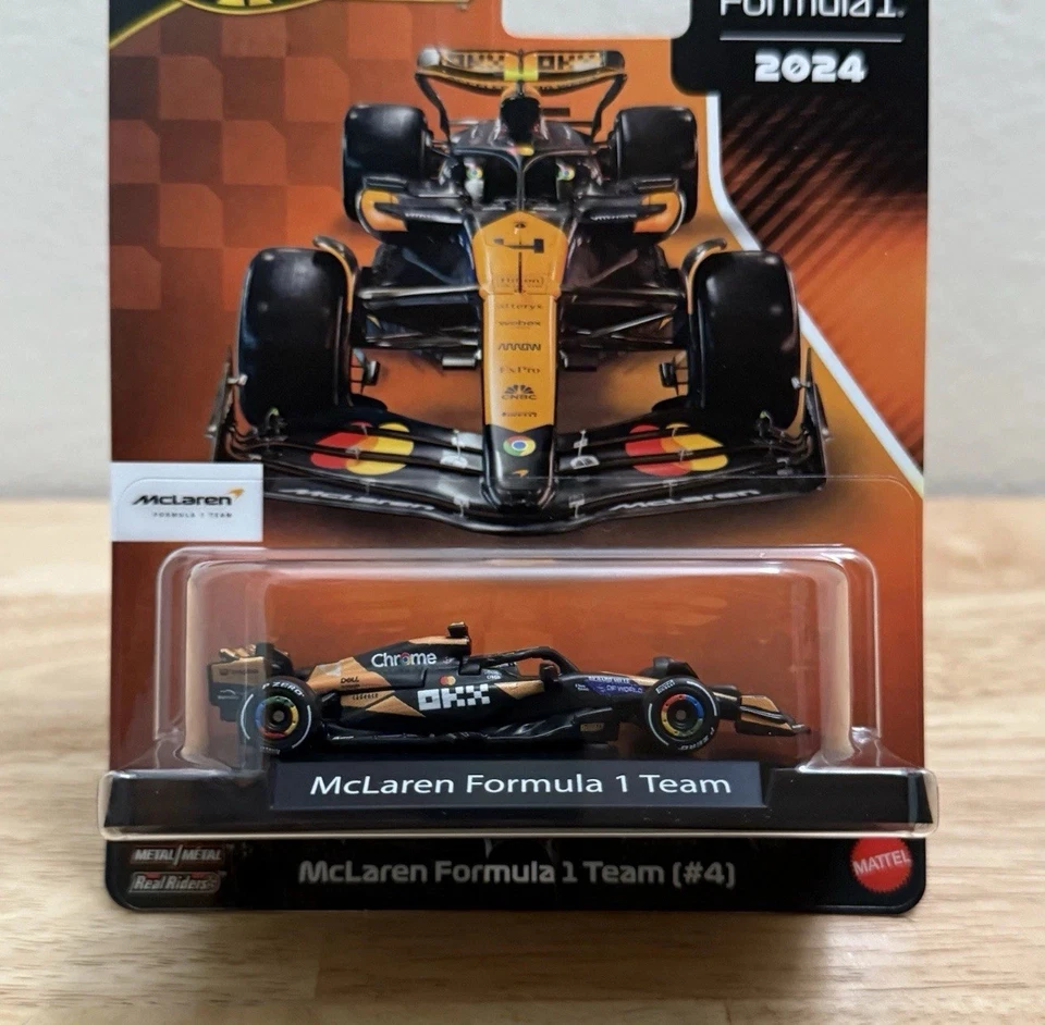 2025 Hot Wheels Premium F1 Formula One McLaren #4 Lando Norris Diecast NOVO FSC - Imagem 2 de 4