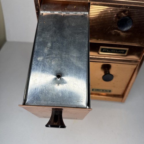 SPECO Products Krestline Kupfer 12" MCM Mid Century Kaffee Tee Mehl Box Vintage - Bild 9 von 13