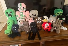 Minecraft Plush Stuffed Animals Lot Mojang