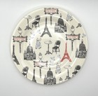 Gien Ca C'est Paris French Bulldog & Paris Landmarks 6.5IN Plate Made in France