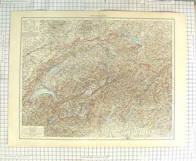 Original alter antiker Druck Karte um 1900 Schweiz Genfersee Neuenburg 20.
