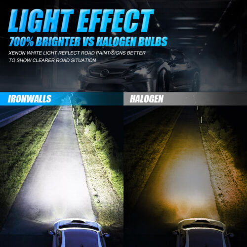 8 Sides 9005 H11 LED Headlights High Low Beam Super Bright Bulbs Kit 2200000LM - Foto 5 di 18