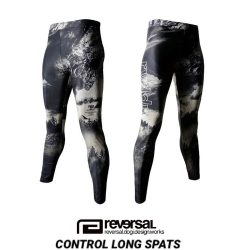 REVERSAL Total pattern design Long Spatz Black XL Martial Arts Muscle