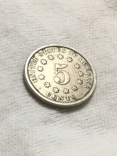 1876 Shield Nickel - AU - Better Date. Semi Key. INV#6749 - Picture 3 of 4