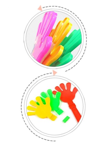 1x Aplaudiendo a Mano Favores de Fiesta Plástico Pequeño Aplaudiendo a Mano Regalo Aleatorio - Imagen 11 de 11