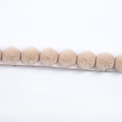 5M Faux Fur Pom Bobble Edge Trim Ball Ribbon DIY Craft Clothing Sew 3cm Long - Picture 6 of 19