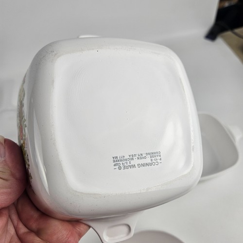 Vintage CorningWare Spice of Life White Cookware Collection with Cover Set of 7 - Picture 16 of 19