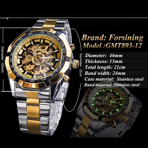 Automatic Mechanical Watches Men's Luminous Watch Waterproof Style Wristwatch - Picture 8 of 17