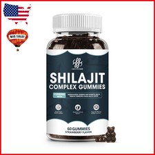 60pcs 1000MG Organic Shilajit Gummies High Asorption, Boost Stamina Immunity