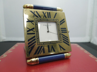 b872 Small Cartier Travel Clock with 