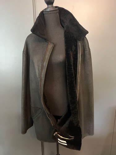 Hugo Boss BALDESSARINI LAMB Leather Shearling Jacket SIZE 50 GREAT 2000$ ORIG - Picture 2 of 13