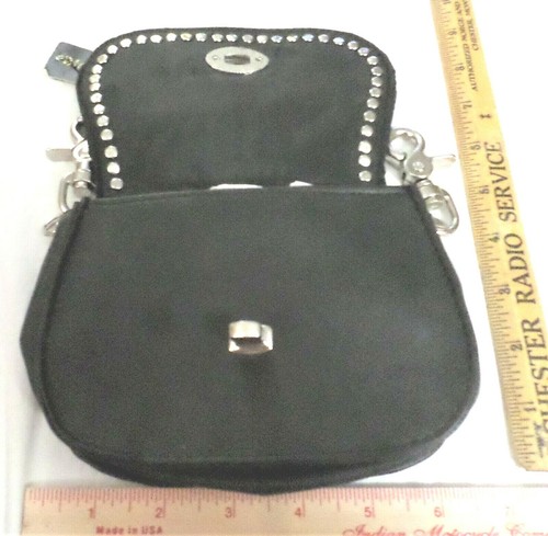 Leder Gürtelschlaufe Clip Handtasche Damen Fahrer Tasche Biker Küken Motorrad Accessoire Neu - Bild 3 von 4