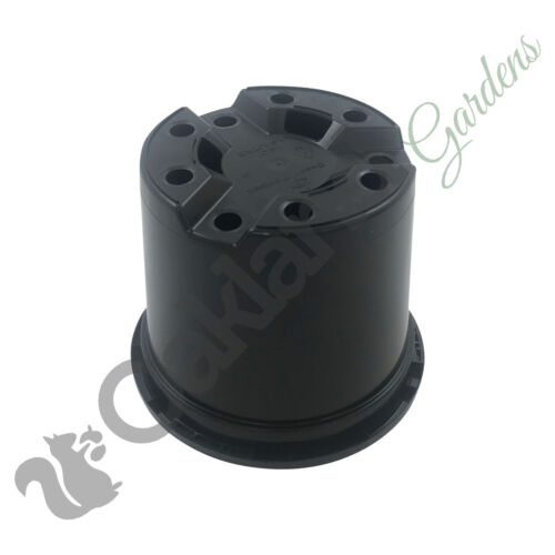 Black Plastic Plant Pots 1 2 3 4 5 7.5 10 12 15 20 Litre Large Flower Pot Strong - Picture 18 of 45