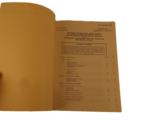Boresight Kollimator Test Set TS-3784/TAS Technical Manual 11-5855-286-14&P - Bild 2 von 4