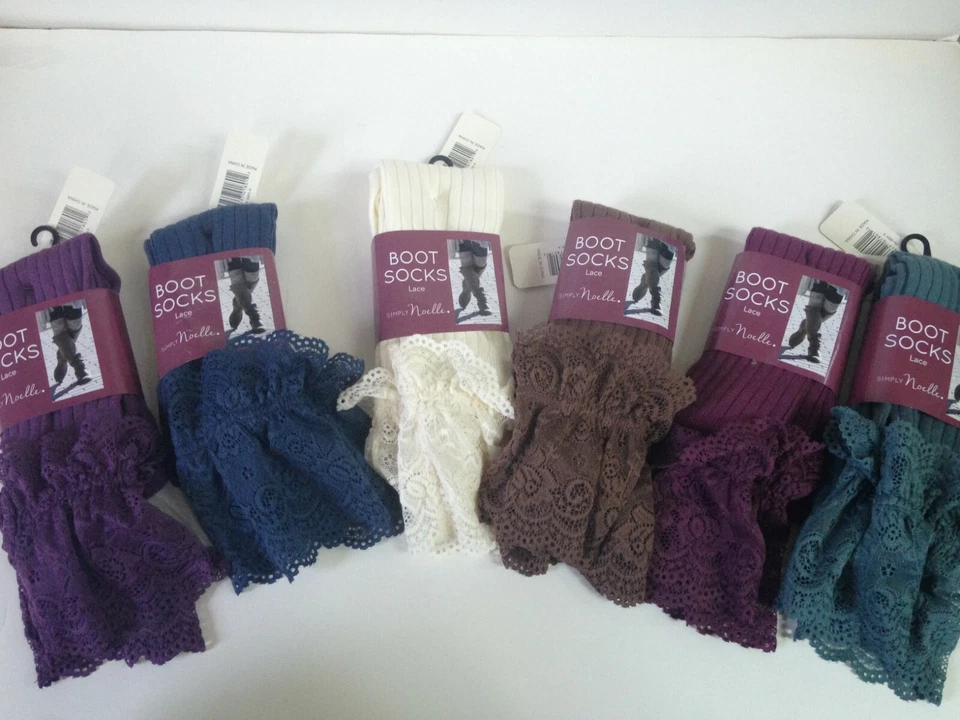 ¡NUEVO! NUEVO CON ETIQUETAS Calcetines Simply Noelle de Encaje Sobre la Rodilla Elige Color Grueso Talla Única Foto 2 de 2