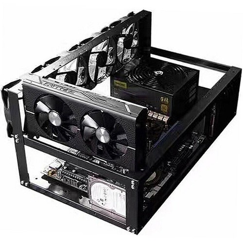 6/8 GPU Steel Open Air Miner Mining Frame Rig Case Up For Crypto Coin Computer - Picture 10 of 11