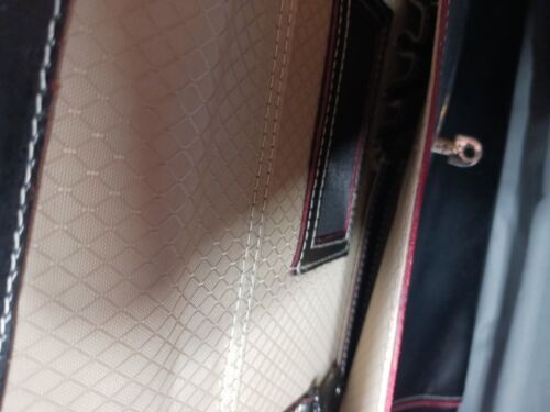 McKlein Black And Red WINNETKA Genuine Cowhide Leather Laptop Briefcase Attaché - Bild 18 von 24